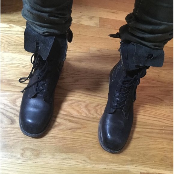 Julius Single Zip Lace Up Combat Boots main image 12